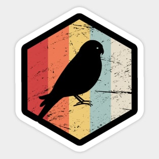 Retro Vintage Parakeet Budgie Bird Icon Sticker